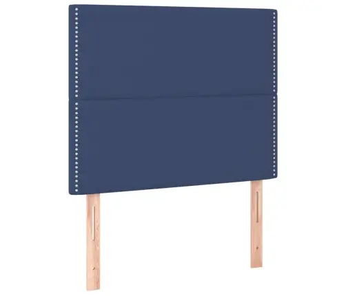Gultas Rāmis Bez Matrača, Zils, 120X200 Cm, Audums Vidaxl