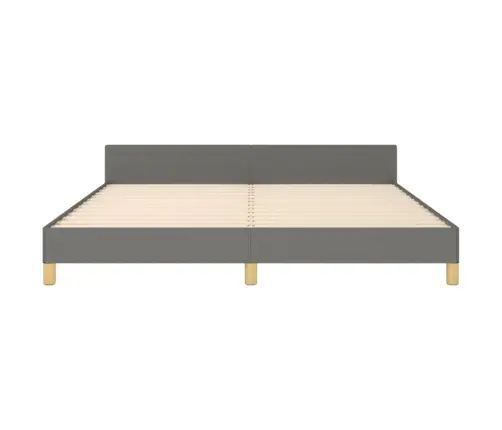 Gulta Bez Matrača, Tumši Pelēks, 160X200 Cm, Audums Vidaxl