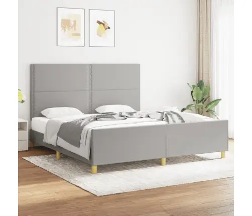 Voodiraam Ilma Madratsita, Helehall, 180X200 cm Kangas