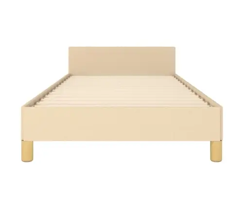Gultas Rāmis Bez Matrača Krēma 80X200Cm Auduma Vidaxl