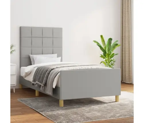 Gultas Rāmis Bez Matrača, Gaiši Pelēks, 90X200 Cm, Audums Vidaxl