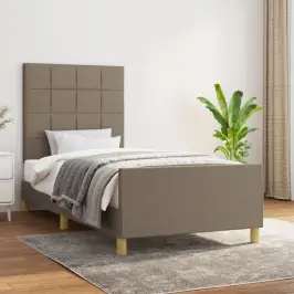 Voodiraam Ilma Madratsita Taupe 100X200 Cm Kangas