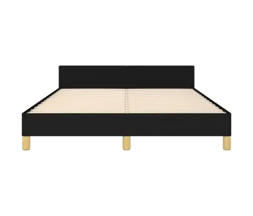 Gulta Bez Matrača, Melns, 140X190 Cm, Audums Vidaxl