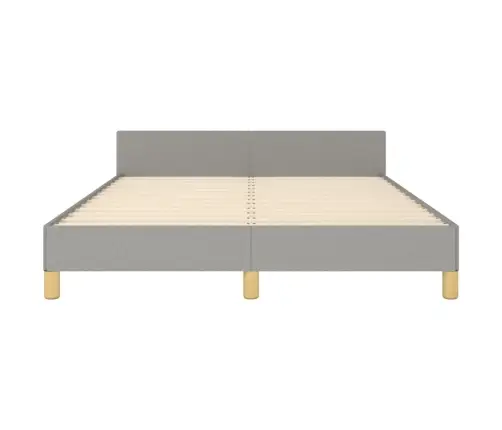 Gulta Bez Matrača, Gaiši Pelēks, 140X200 Cm, Audums Vidaxl