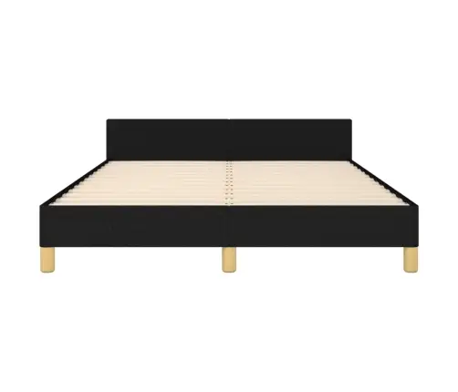 Gulta Bez Matrača, Melns, 140X200 Cm, Audums Vidaxl