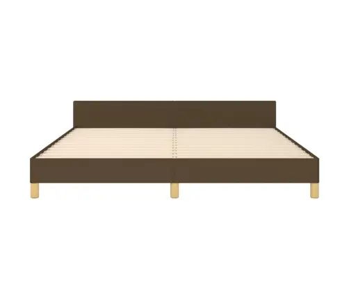 Gulta Bez Matrača, Tumši Brūns, 160X200 Cm, Audums Vidaxl