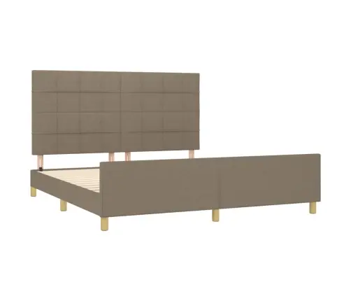 Gulta Bez Matrača, Pelēkbrūns, 160X200 Cm, Audums Vidaxl