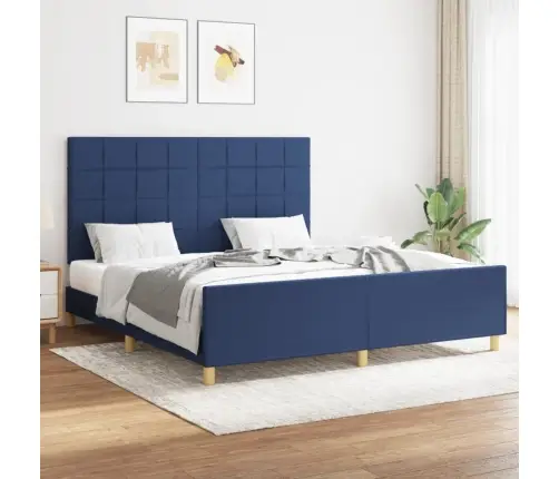 Gulta Bez Matrača, Zils, 160X200 Cm, Audums Vidaxl