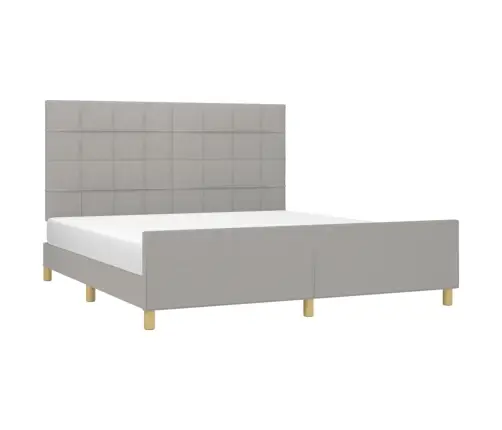 Voodiraam Ilma Madratsita, Helehall, 180X200 cm Kangas