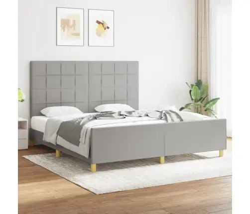 Voodiraam Ilma Madratsita, Helehall, 180X200 cm Kangas