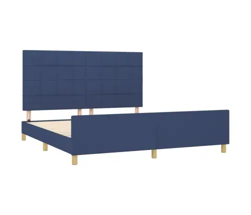 Lovos Rėmas Be Čiužinio, Mėlynos Spalvos, 180X200cm Audinys