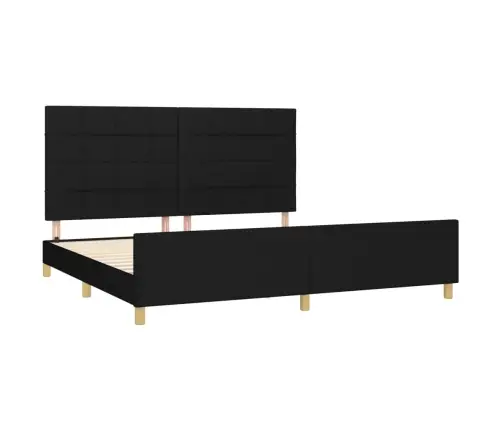 Voodiraam Ilma Madratsita, Must, 200X200 cm Kangas