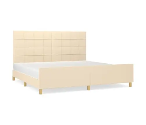 Voodiraam Ilma Madratsita, Kreemjas, 200 X 200 cm Kangas