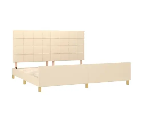 Voodiraam Ilma Madratsita, Kreemjas, 200 X 200 cm Kangas