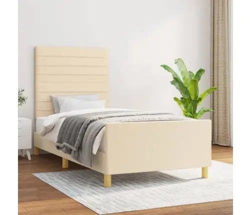 Lovos Rėmas Be Čiužinio, Kreminis, 90X200 cm Audinys