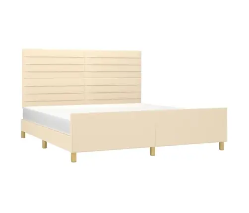 Lovos Rėmas Be Čiužinio, Kreminės Spalvos, 180X200cm Audinys