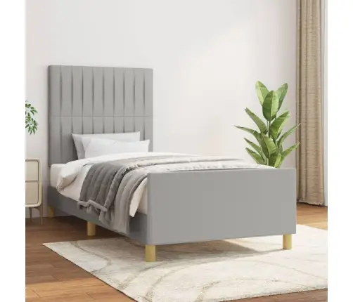 Gultas Rāmis Bez Matrača, Gaiši Pelēks, 80X200 Cm, Audums Vidaxl