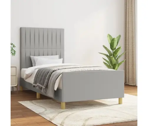 Lovos Rėmas Be Čiužinio, Šviesiai Pilkas, 90X190cm Audinys