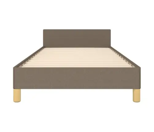 Gultas Rāmis Bez Matrača, Pelēkbrūns, 90X190Cm Audums Vidaxl