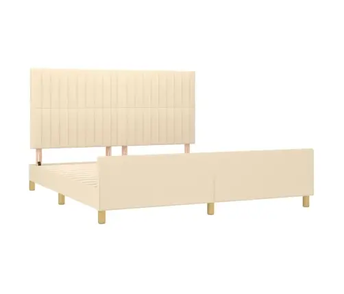 Lovos Rėmas Be Čiužinio, Kreminės Spalvos, 160X200cm Audinys
