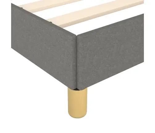 Gulta Bez Matrača, Tumši Pelēks, 180X200 Cm, Audums Vidaxl