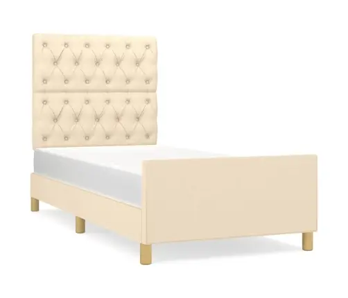 Voodiraam Ilma Madratsikreemita 80X200 Cm Kangas