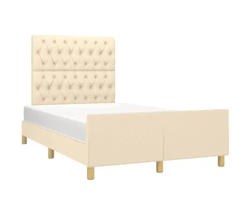 Lovos Rėmas Be Čiužinio, Kreminės Spalvos, 120X200cm Audinys