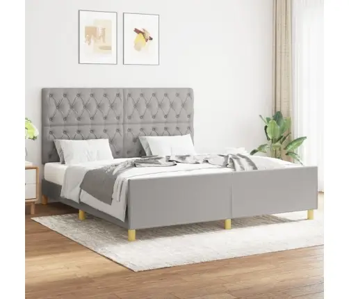 Voodiraam Ilma Madratsita, Helehall, 160X200 cm Kangas