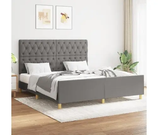 Lovos Rėmas Be Čiužinio, Tamsiai Pilkas, 160X200cm Audinys