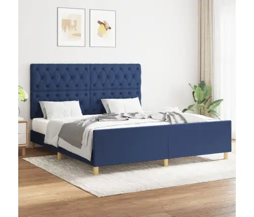 Voodiraam Ilma Madratsita, Sinine, 160X200 cm Kangas