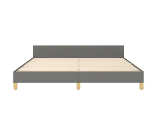 Gulta Bez Matrača, Tumši Pelēks, 180X200 Cm, Audums Vidaxl