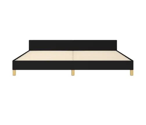 Voodiraam Peatsiga, Must, 200X200 cm Kangas