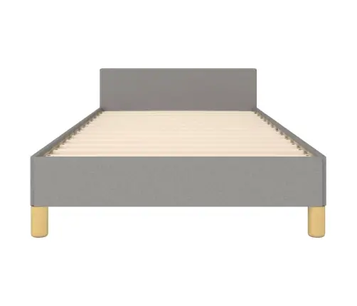 Gultas Rāmis Ar Galvgali Gaiši Pelēks, 90X190 Cm, Audums Vidaxl