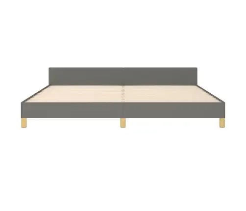 Gulta Bez Matrača, Tumši Pelēks, 200X200 Cm, Audums Vidaxl