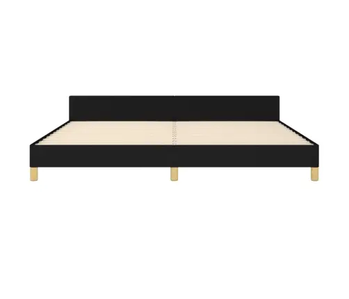 Gulta Bez Matrača, Melns, 200X200 Cm, Audums Vidaxl