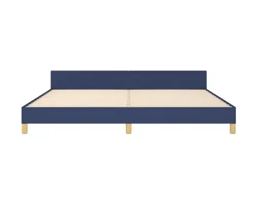 Gulta Bez Matrača, Zils, 200X200 Cm, Audums Vidaxl