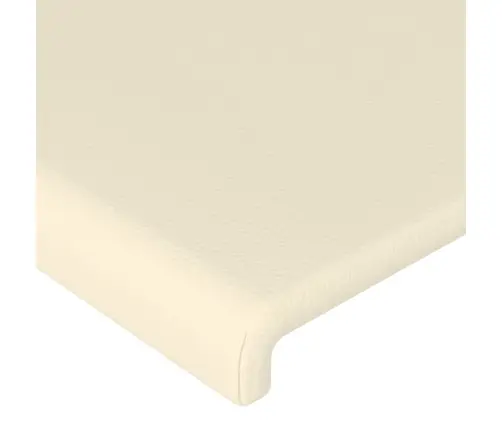 Gultas Rāmis Ar Galvgali, Krēmkrāsas, 80X200 Cm, Mākslīgā Āda Vidaxl