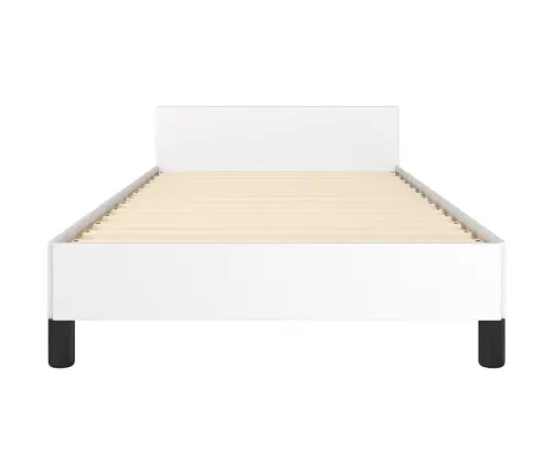 Lovos Rėmassu Galvūgaliu, Baltos, 90X200 cm Dirbtinė Oda