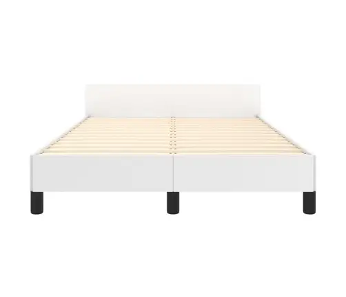 Lovos Rėmas Su Galvūgaliu, Balta, 120 X 200 cm Dirbtinė Oda