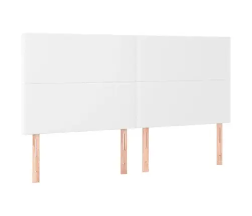 Voodiraam Peatsiga, Valge, 180X200 cm Kunstnahk