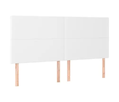 Gultas Rāmis Ar Galvgali, Balts, 200X200 Cm, Mākslīgā Āda Vidaxl