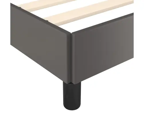 Gultas Rāmis Ar Galvgali, Pelēks, 90X200 Cm, Mākslīgā Āda Vidaxl