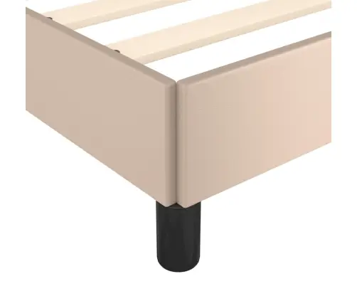 Gultas Rāmis Ar Galvgali, Kapučīno Krāsa,90X200Cm, Mākslīgā Āda Vidaxl