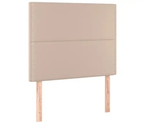 Gultas Rāmis Ar Galvgali, Kapučīno, 100X200 Cm, Mākslīgā Āda Vidaxl