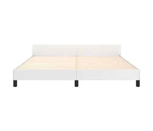 Lovos Rėmas Su Galvūgaliu, Baltos, 180X200cm Dirbtinė Oda