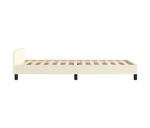 Lovos Rėmas Su Galvūgaliu, Kreminis, 100X200cm Dirbtinė Oda