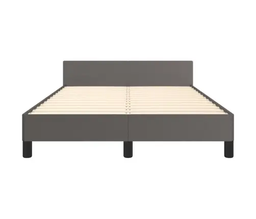 Voodiraam Peatsiga, Hall, 120X200 cm Kunstnahk