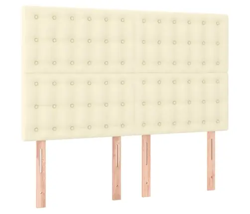 Lovos Rėmas Su Galvūgaliu, Kreminis, 140X190cm Dirbtinė Oda