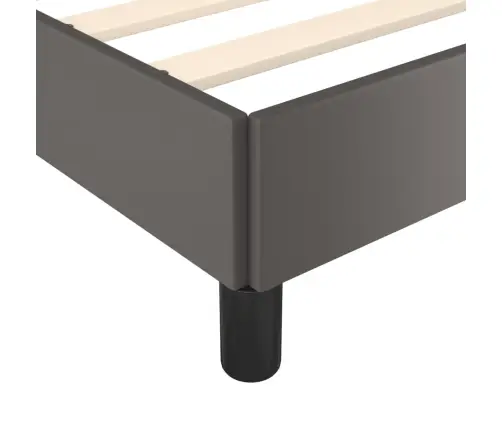 Gultas Rāmis Ar Galvgali, Pelēks, 140X200 Cm, Mākslīgā Āda Vidaxl