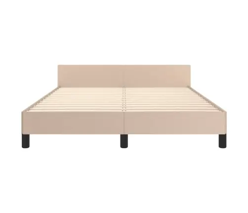 Lovos Rėmas Su Galvūgaliu, Kapučino, 140X200cm Dirbtinė Oda